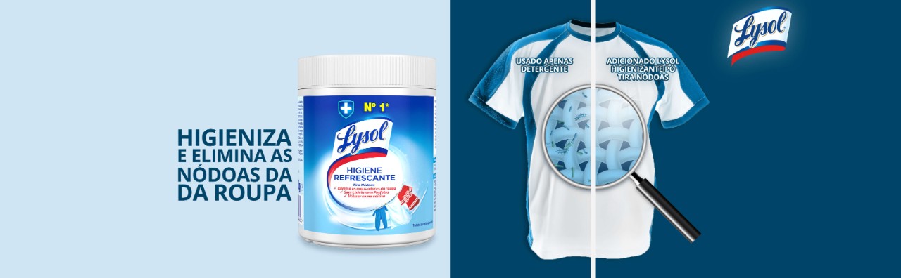 Higieniza e elimina as nódoas da roupa